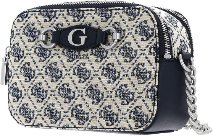 GUESS Damen Izzy Umhängetasche, Kameratasche, Navy Logo