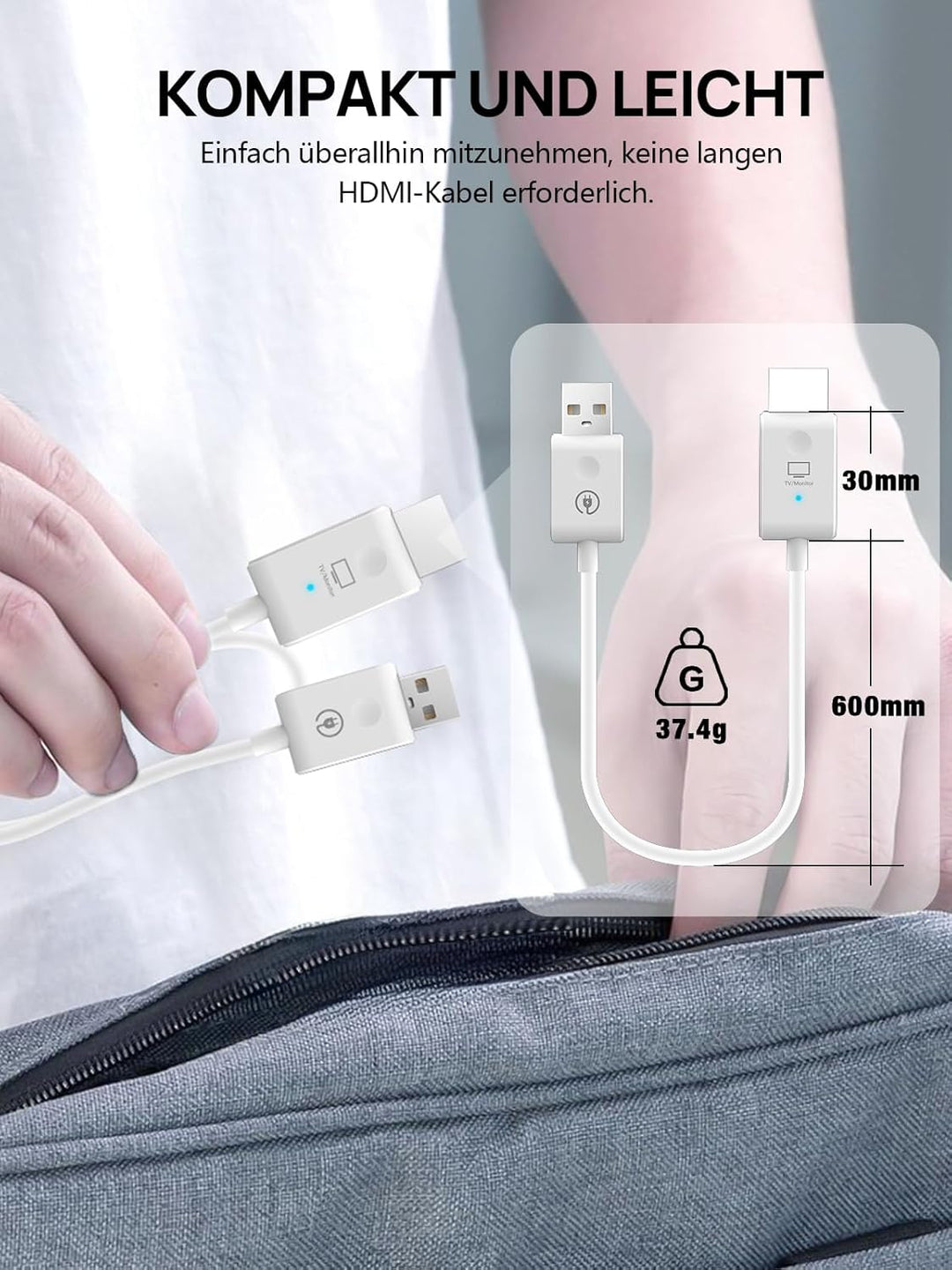 Moman Wireless HDMI Transmitter Display Adapter CS6 1080P HDMI Funk Inalambrico Transmisor y Recepto