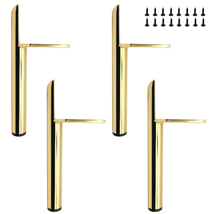 4 Stück Ersatz Möbelfüsse Metall, 6" / 15cm Schwarz Möbelfüsse, DIY Möbel Füsse Tischbeine Schrankfü