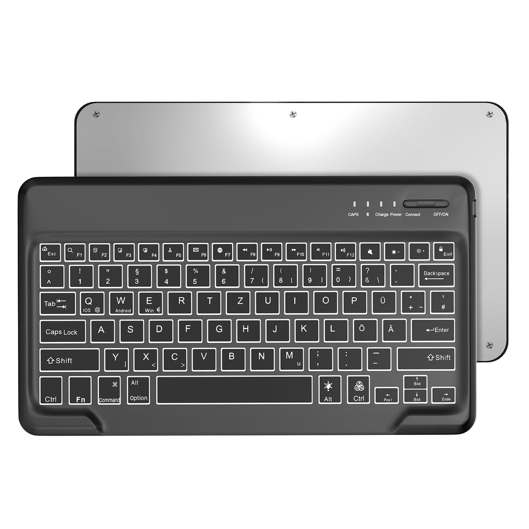 Deutsche Tastatur mit RGB-Beleuchtung für ab 12 Zoll Grossformatige Tablets, Kein Trackpad, QWERTZ,
