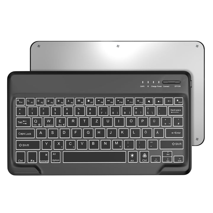 Deutsche Tastatur mit RGB-Beleuchtung für ab 12 Zoll Grossformatige Tablets, Kein Trackpad, QWERTZ,