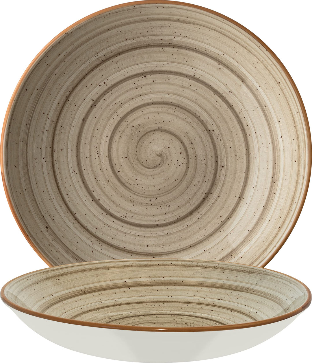 Bonna Premium Porcelain ATRBLM25CK Aura Terrain Plate Teller tief, Supenteller, 25cm, 1.3 Liter, Por