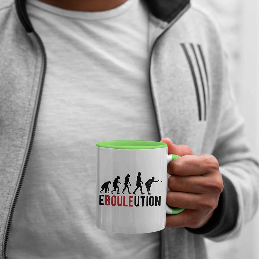Trendation - Boule Tasse Geschenk Ebouleution Pétanque Boule-Spieler Geschenkidee Spruch (Grün), Grü