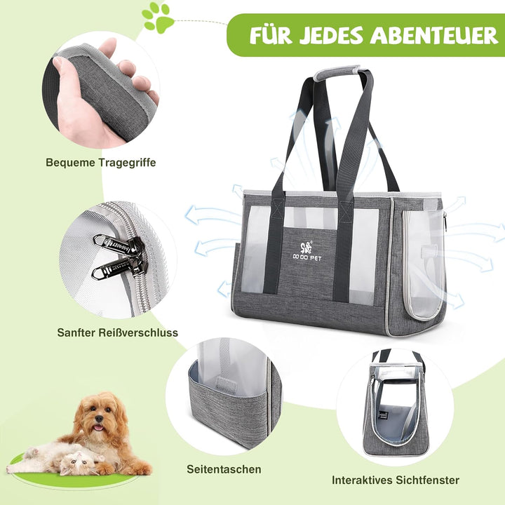 ALLSOPETS Haustier Tragetasche Faltbare Transporttasche Katze und Hund Atmungsaktiv Katzentasche mit