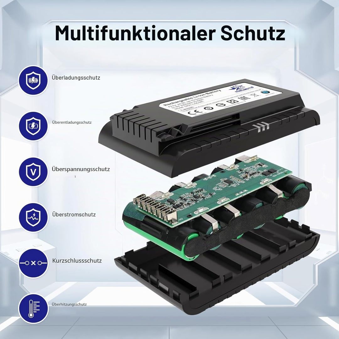melasta 21.6V 3500mAh 75.6Wh Li-Ion Ersatz Akku Batterie kompatibel für Samsung Jet 90 Jet 75 Serie