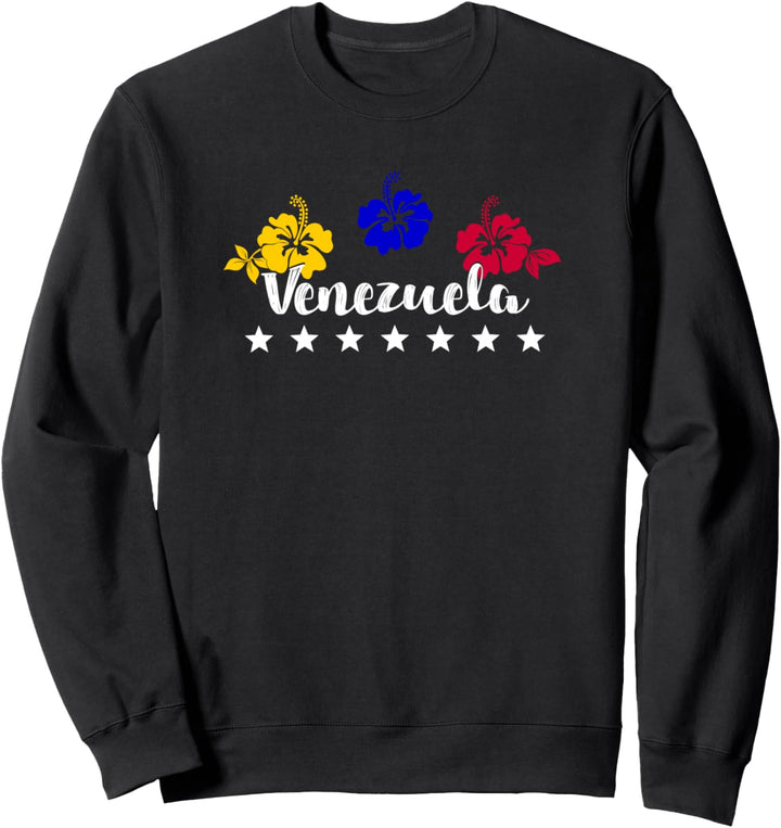 Venezuela Hibiscus Flowers 7 stars flagge Sweatshirt