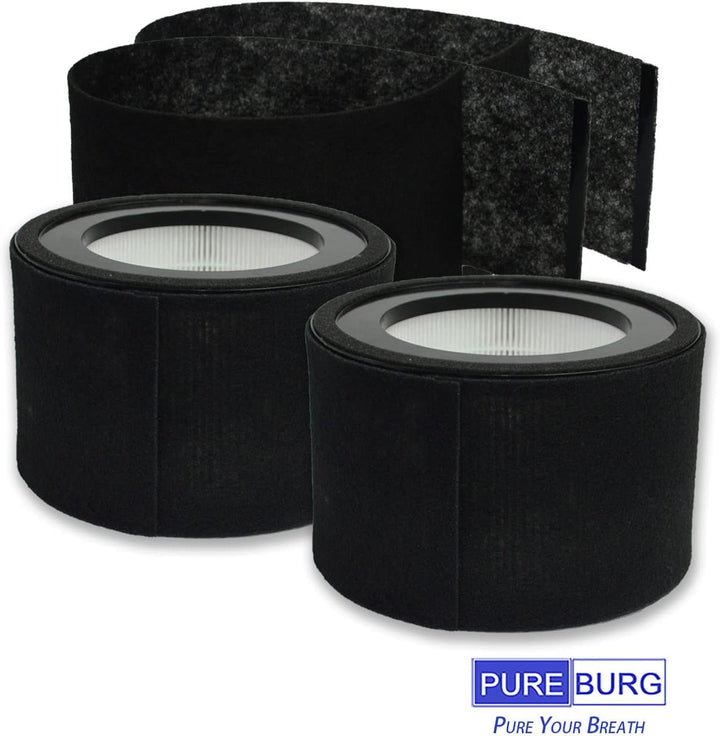 PUREBURG ErsatzFilter kompatibel mit JETERY Luftreiniger JT-8115M und Crane Luftreiniger EE-5068, 2e
