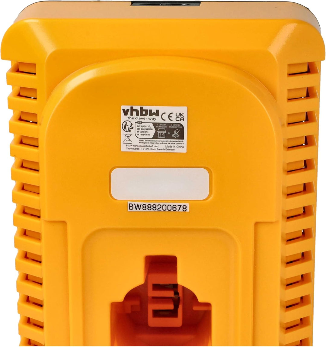 vhbw Ladegerät kompatibel mit Dewalt DE9096, DE9141, DE9501, DE9502 Werkzeug NI-Cd, NiMH-Akkus