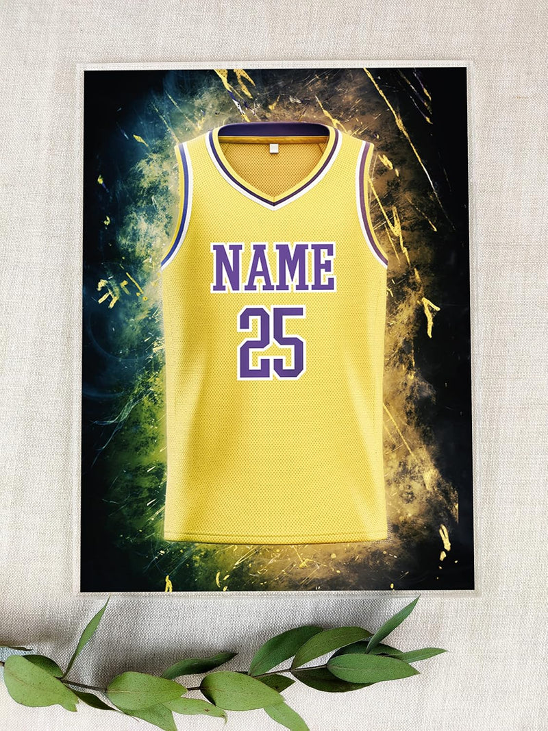 LosAngeles Fanartikel Acryl Tafel - Personalisiertes Geschenk, Basketball Geschenke Jungen, Basketba