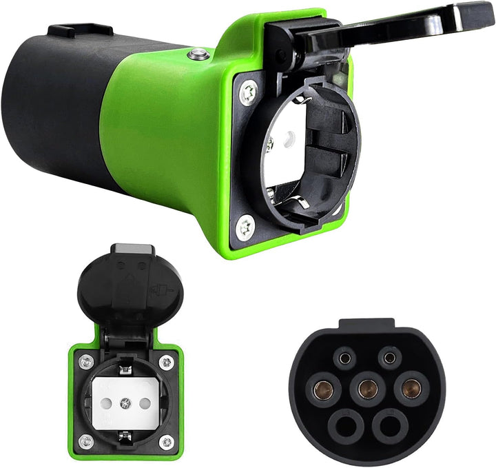 Adapter V2L für EV, 3.5KW 16A 220V Adapter von Fahrzeug zu Last, Typ2 auf Schuko-Aussenentlader, Kom