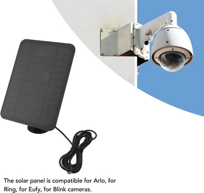 4W 5V Solar Panel for Arlo for Ring for Blink Security Camera IP65 Waterproof Solar Charger with 360