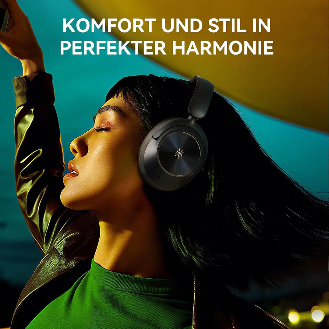 OneOdio Focus A6 Hybrid Active Noise Cancelling Kopfhörer – 75h Spielzeit, LDAC Hi-Res Sound, Blueto