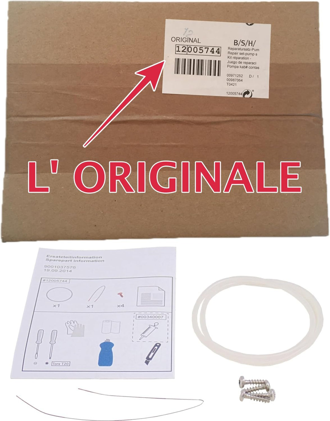 Original Reparatursatz für Spülmaschine, komplett mit Anleitung für die Montage, kompatibel mit Bosc