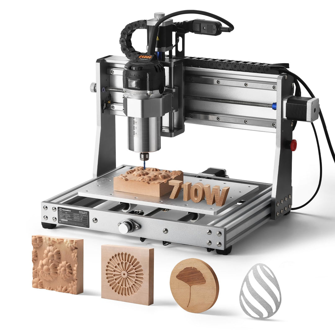 Genmitsu 3020-PRO Ultra CNC-Fräsmaschine, Vollmetall-Graviergerät, Aufgerüstete 710-W-Spindel für Me