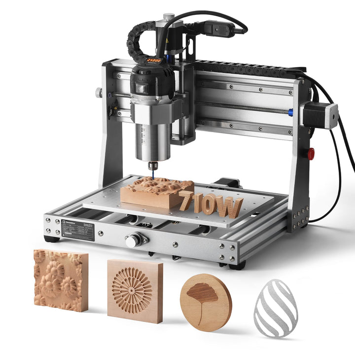 Genmitsu 3020-PRO Ultra CNC-Fräsmaschine, Vollmetall-Graviergerät, Aufgerüstete 710-W-Spindel für Me