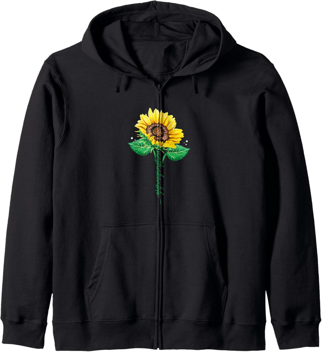 Unerschütterliche Sonnenblume - Inspirierende Sprüche Kapuzenjacke