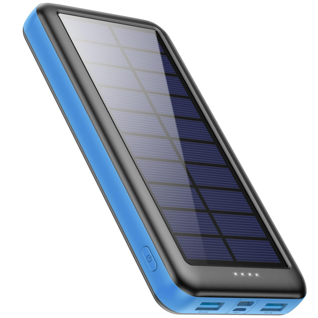 Feob Solar Powerbank 26800mAh, [2026 Upgrade Steuerungs-IC] Solar Ladegerät 2 USB Aufladen Externer