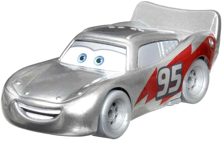 DISNEY Pixar Cars 5er-Pack - Lightning McQueen, Sally, Hook, Flo, Ramone, Platindekoration, Massstab