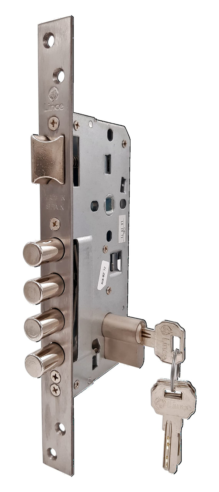 Lince Riegelschloss SEG Holz Inox Rect 50 mm 50 mm Silber, 50 mm Silber