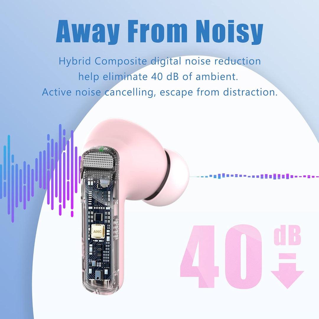 YATWIN Bluetooth Kopfhörer In Ear, Kopfhörer Kabellos Bluetooth 5.3 mit ENC HD Anruf, Kabellosem Lad