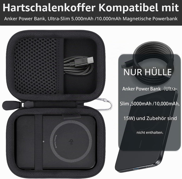 Khanka Etui für Anker Nano/MagGo PowerBank, Ultra-schlankes 5.000mAh/10.000mAh Magnetisches Akkupack