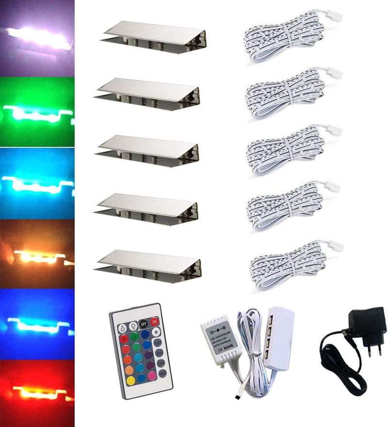 ACCE LED RGB Glaskantenbeleuchtung Glasbodenbeleuchtung Vitrinenbeleuchtung Clip Glas höchste Qualit