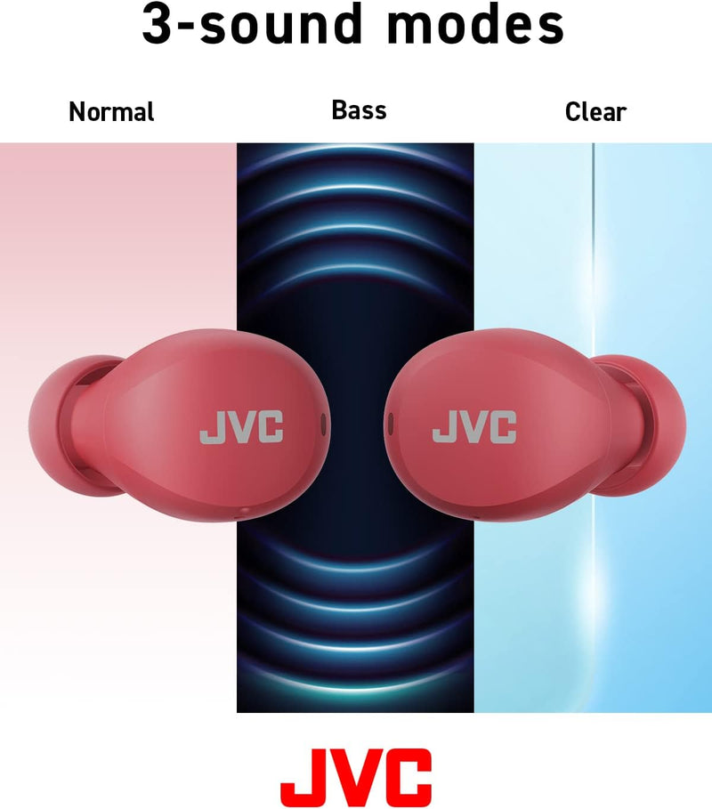 JVC Gumy Mini Wireless Headphones — Kleine und leichte Bluetooth-Kopfhörer (5.1) mit 3 Klangmodi, Wa
