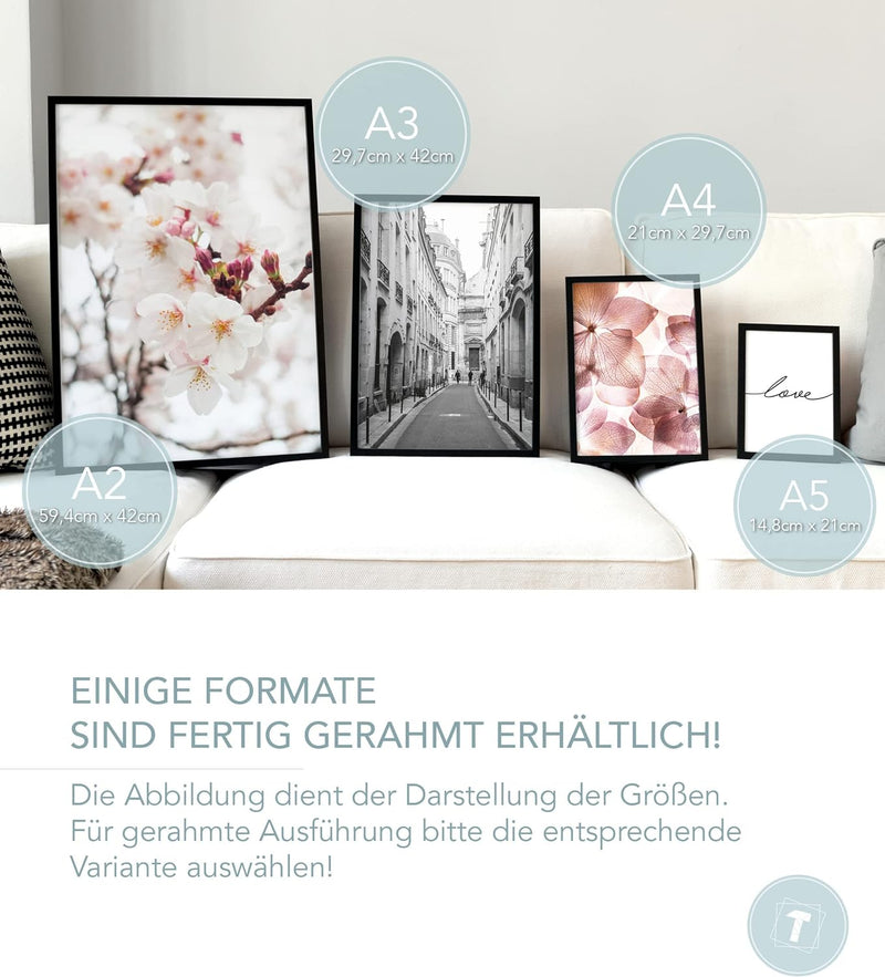 Papierschmiede® Mood Poster Set Meditation, Deko Bilder Wohnzimmer, 2x DIN A3 (ca. 30x42) und 4x DIN