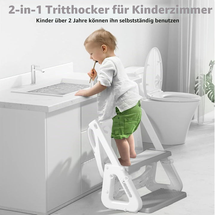 Kinder Toilettensitz mit Treppe,WC Sitz Kinder,Toilettenleiter für Kinder,Klositz für Kinder,Kindert