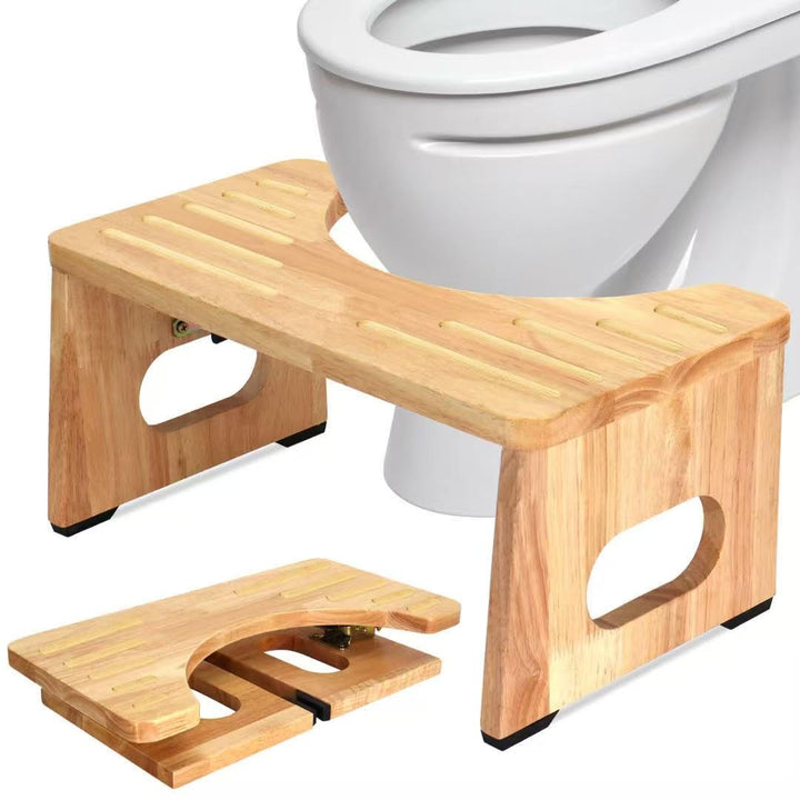 RayLove Toilettenhocker Holz – WC Hocker fur Erwachsene – Toilettenhocker Holz Klappbar - Squatty Ka