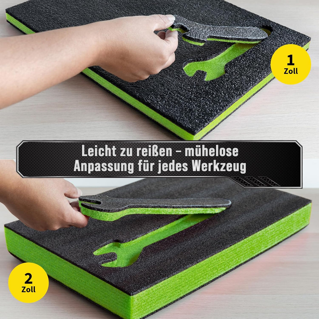 Precision Defined Werkzeugkisten-Schaumstoff - Einsätze für Koffer, Werkzeug-Schaumstoff, Polyethyle