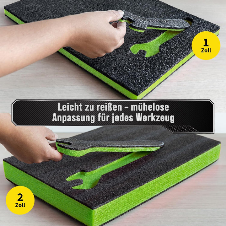 Precision Defined Werkzeugkisten-Schaumstoff - Einsätze für Koffer, Werkzeug-Schaumstoff, Polyethyle