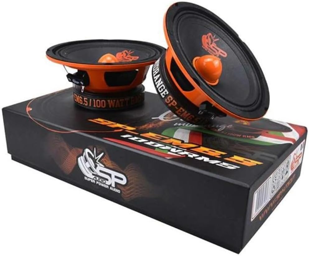 SP Audio 2 SP-EM6.5 Mitteltöner 16,5 cm 165 mm 6,5" Durchmesser, 100 Watt RMS, 200 Watt max., Impeda