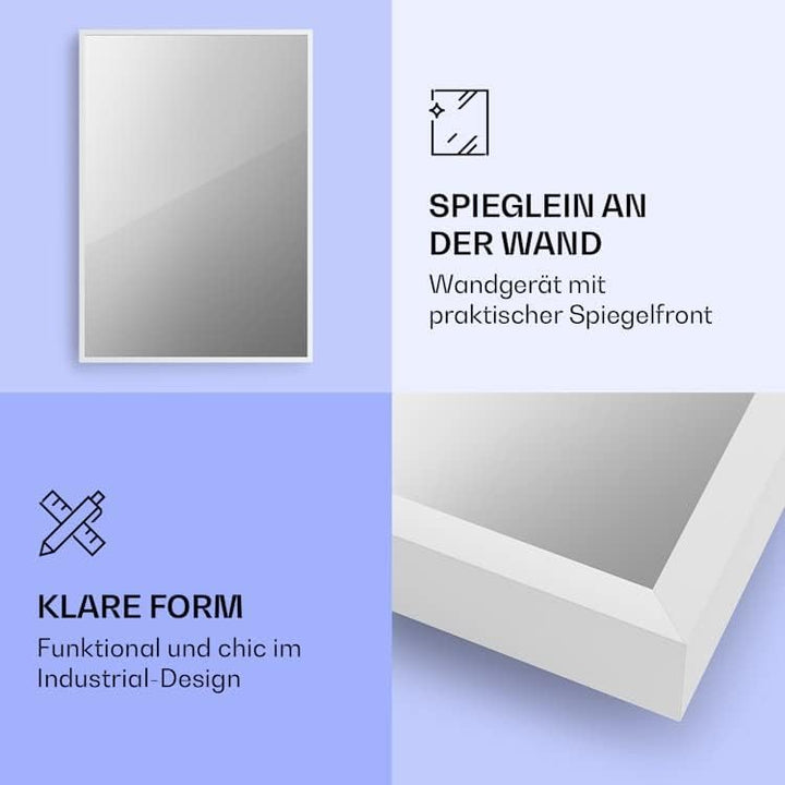 Klarstein Infrarotheizung, Infrarot Spiegelheizung Standgerät, Infrarotheizung mit Thermostat, Heizu