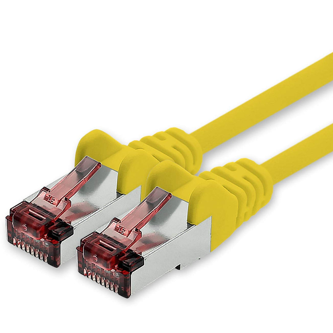 Netzwerkkabel Cat.6 50m gelb - 1 x Ethernetkabel Lankabel Cat6 Lan Netzwerk Kabel Sftp Pimf Patchkab