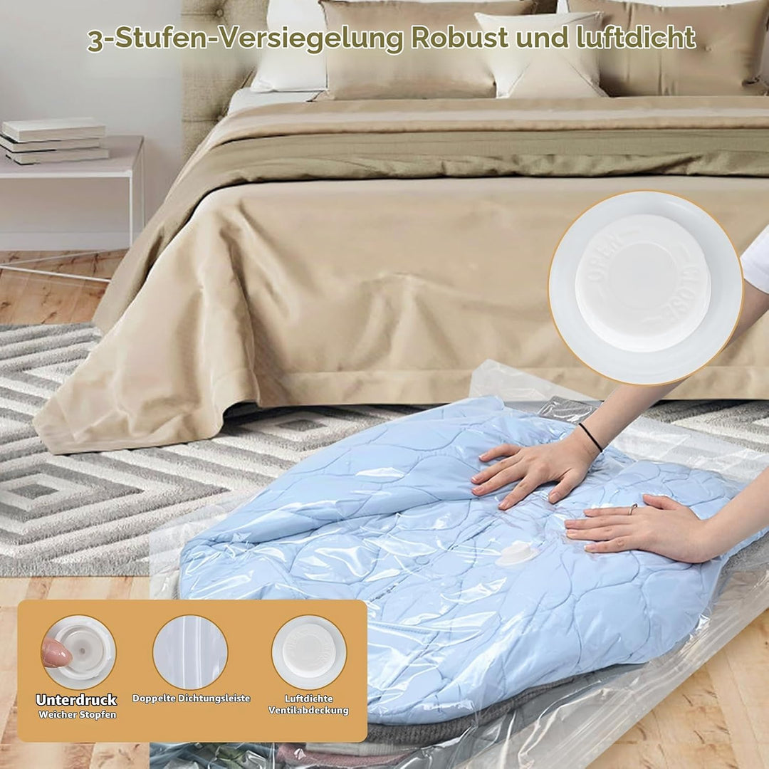 Vakuumbeutel zum Aufhängen, platzsparend, 4 Stück, für Kleidung, Anzüge, Kleider, Mäntel oder Jacken