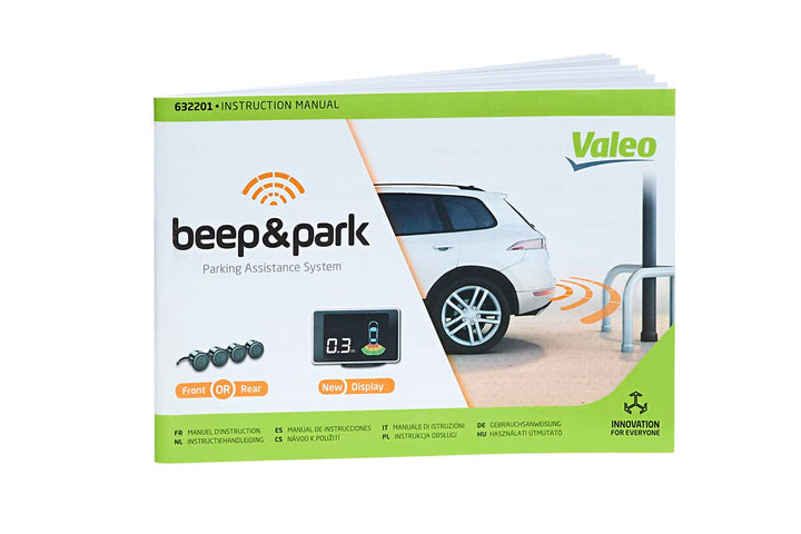 VALEO 632201 - Einparkhilfe - Beep&Park Kit: 4 Sensoren + 1 LCD Display - Fronteinbau oder Heckeinba