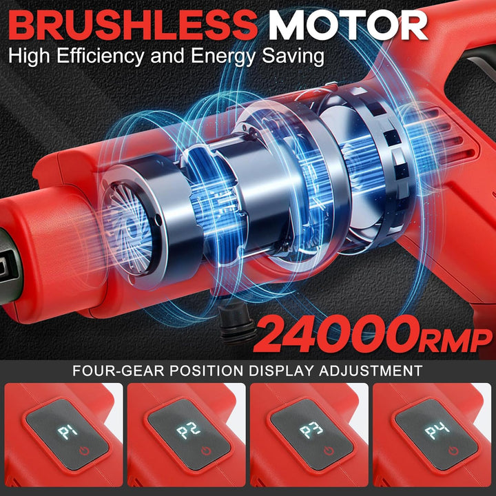 Akku Hochdruckreiniger für Milwaukee 18V Akkus (Ohne Akku), Bürstenloser Motor 6-in-1 Düse, Nylon Ge