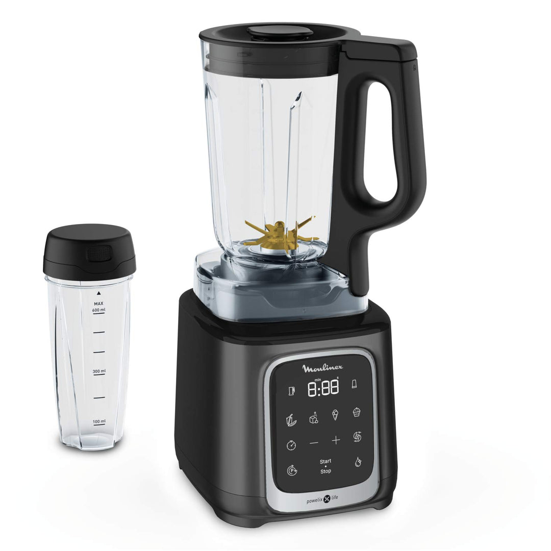 Moulinex InfinyMix LM91HD Standmixer, 5 Programme + manuell, Tritan Karaffe BPA-frei 1.75L + Transpo