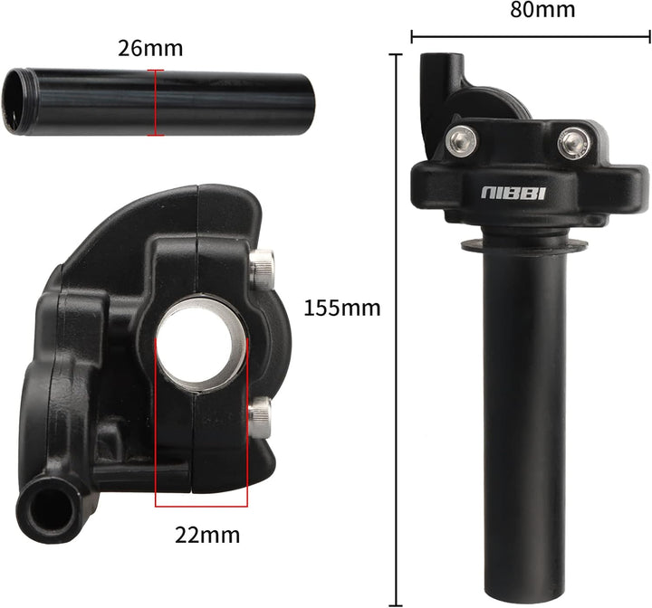 Nibbi Schnellgasgriff Handle 1 Aluminium Ribbon Kabel Handle Kit, Das Einen Gashebel, Einen Gasgriff