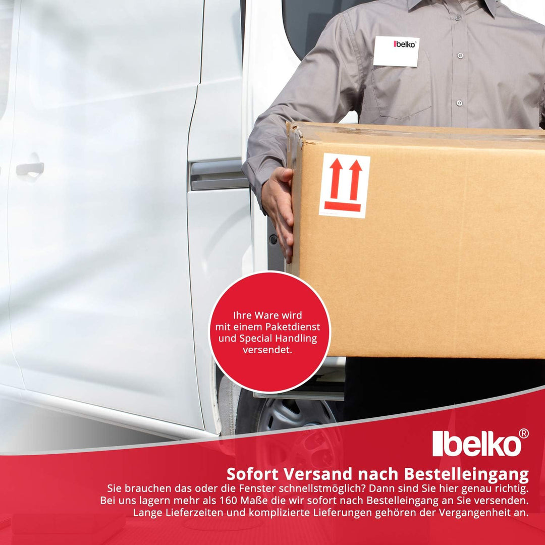 Kellerfenster - Kunststoff - Fenster - innen weiss/aussen weiss - BxH: 90 x 50 cm - 900 x 500 mm - D