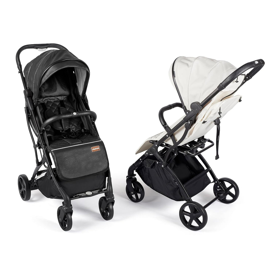 Kinderwagen, leichter faltbarer Reisebuggy mit 5-Punkt-Gurt, verstellbarer Rückenlehne und übergross