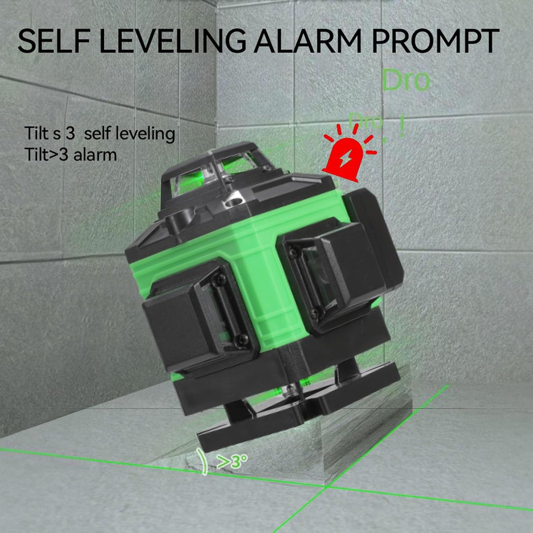 Kreuzlinienlaser mit Stativ, Grüner Laserstrahl 4 x 360°, Laser Level 4D 16Linien,Kreuzlinienlaser m