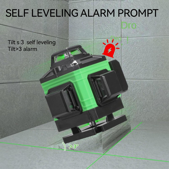 Kreuzlinienlaser mit Stativ, Grüner Laserstrahl 4 x 360°, Laser Level 4D 16Linien,Kreuzlinienlaser m