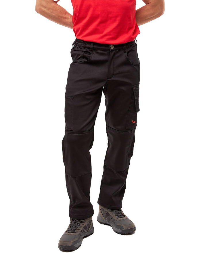 strongAnt Cargo Hose Herren Thermo Power Stretch Arbeitshose Outdoorhose mit Fleece gefüttert Winter