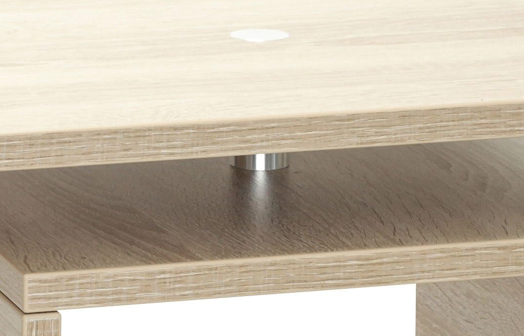 levandeo Couchtisch Lino 360° drehbare Tischplatte 70x35x42 in Sonoma Eiche - Deutsche Herstellung u