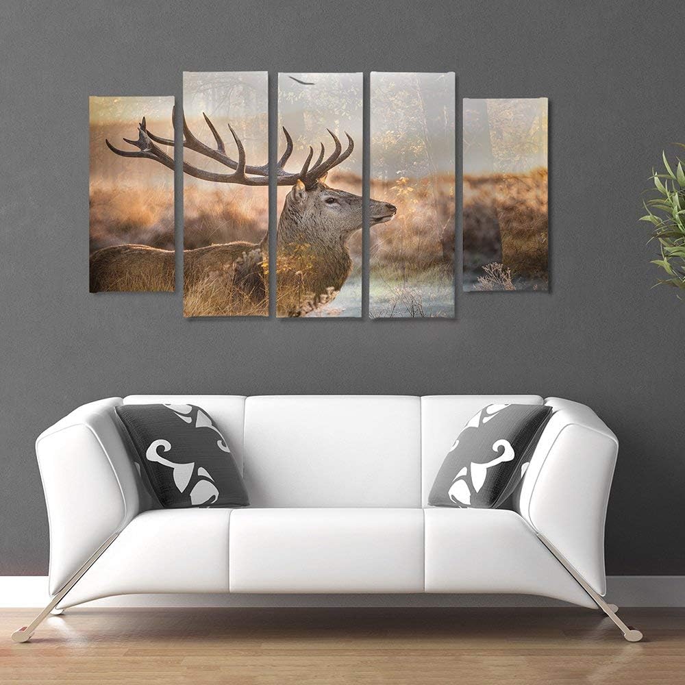 Feeby. Leinwandbild - 5 Teile - Bilder, Wand Bild, Wandbilder, Kunstdruck XXL, 5-Teilig, Typ B, 200x