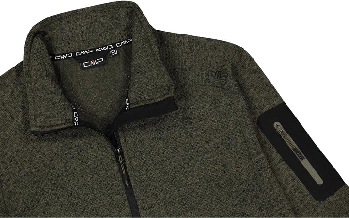 CMP - F.lli Campagnolo Herren Jacke Fleecejacke 46 OLIVE-NERO, 46 OLIVE-NERO