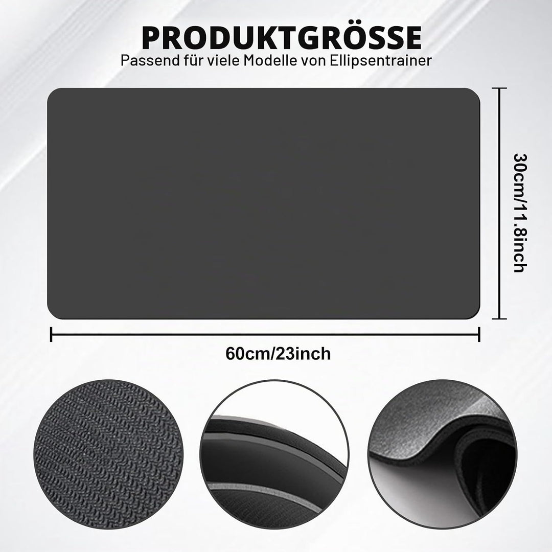 2 Stück Bodenschutzmatte Fitnessgerät, 60 * 30cm Laufband Matte 3mm Dicke, Stossfeste Bodenschutzmat