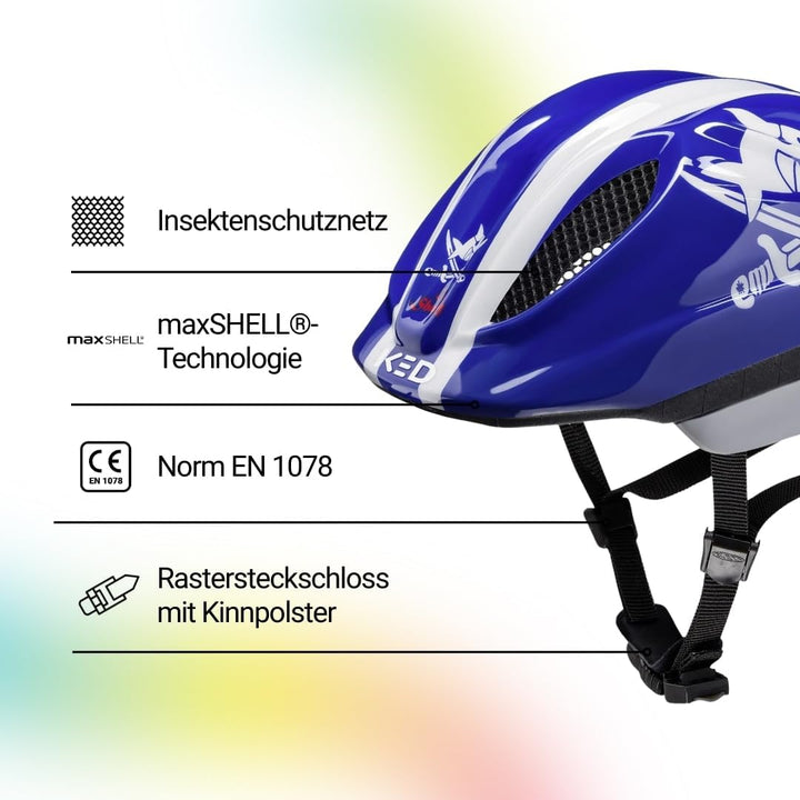 KED Kinderhelm Meggy II Originals XS (44-49cm) Sharky Blue, XS (44-49cm) Sharky Blue